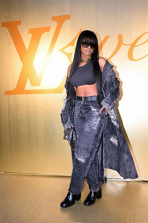 megan thee stallion louis vuitton|Megan Thee Stallion Goes Grunge in Distressed Denim Set at .